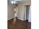 Spacious bedroom featuring a ceiling fan and closet at 837 Greenbelt Cir, Brandon, FL 33510
