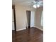 Comfortable bedroom featuring a closet and ceiling fan at 837 Greenbelt Cir, Brandon, FL 33510