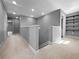 Upstairs hallway with carpeted floors and decorative wall trim at 6256 Baywood Ct, Bradenton, FL 34211