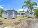 Backyard showing the shed and outdoor living space at 7341 Hart St, Englewood, FL 34224