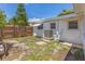 Backyard of home featuring wooden fence and partial lawn at 8490 7Th Ln N,, St Petersburg, FL 33702