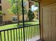 Relax on the screened-in patio with a view of the community's landscaping at 4307 Bayside Village Dr # 103, Tampa, FL 33615