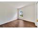 Bedroom with laminate floors and one window at 5145 Prairie View Way, Wesley Chapel, FL 33545
