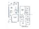 Detailed floor plan showcasing the layout of the home, including room dimensions and key features at 12990 Burns Dr, Odessa, FL 33556