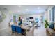 Open-concept living room with dining area, comfortable seating, and modern decor at 12105 Everglades Kite Rd, Weeki Wachee, FL 34614