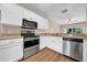 Functional kitchen featuring stainless steel appliances and ample counter space at 5857 Fishhawk Ridge Dr, Lithia, FL 33547