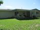 Enjoy the serene backyard with covered patio, perfect for outdoor relaxation and entertaining at 4469 Keyes Ave, Spring Hill, FL 34606