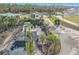 Aerial view of backyard with shed and garden at 24502 Yacht Club Blvd, Punta Gorda, FL 33955