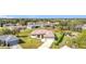 Aerial view showcasing the home's location in a residential neighborhood at 49 Marajo St, Punta Gorda, FL 33983