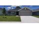 Charming single-story home with a well-maintained lawn and a two-car garage at 13221 Gulf Bay Ln, Spring Hill, FL 34609