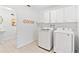 Efficient laundry area with modern washer and dryer, and ample storage space at 1731 Clearwater Harbor Dr, Largo, FL 33770