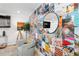 Stylish living space with a unique photo wall, contemporary furnishings, and modern decor at 1731 Clearwater Harbor Dr, Largo, FL 33770