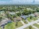 Panoramic aerial view of a residential neighborhood with lush greenery and swimming pools at 5078 Kenmore St, Spring Hill, FL 34608