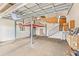 Spacious garage with a car lift and ample storage space at 849 Harbor Is, Clearwater Beach, FL 33767