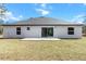 Exterior shot of a home's backyard, featuring a gray exterior at 14183 English Sparrow Rd, Weeki Wachee, FL 34614