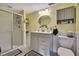Clean bathroom features a shower, vanity with sink, and neutral decor at 4446 Bahama Dr, Hernando Beach, FL 34607