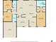 Floor plan of a single Gathering home showing the layout of rooms, including bedrooms, bathrooms, kitchen, and living room at 4196 Hoffman Ave, Spring Hill, FL 34606