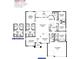 Detailed floor plan showing four bedrooms, three baths, and a spacious Gathering room leading to lanai at 10416 Calico Warbler Ave, Weeki Wachee, FL 34613