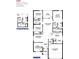 Detailed floor plan showcasing four bedrooms, two baths, and a two-car garage layout at 4869 Sutherland St # Lot 55, Spring Hill, FL 34609