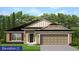 Charming single-story home featuring a neutral color scheme, prominent garage, and well-manicured lawn at 4881 Sutherland St # Lot 54, Spring Hill, FL 34609