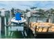 Private dock and boat lift, providing convenient and direct access to waterways at 852 3Rd Ave S, Tierra Verde, FL 33715