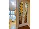 Stylish doors with beautiful stained-glass accents, allowing light to filter through the unique design at 852 3Rd Ave S, Tierra Verde, FL 33715