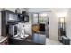 Home office featuring built-in desk and storage with sliding doors at 4318 River Birch Dr, Spring Hill, FL 34607