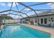 Relaxing screened-in pool area with pool view, lounge seating, and a well-maintained backyard at 5188 Elwood Rd, Spring Hill, FL 34608