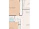 Detailed floor plan of home featuring separate living room, kitchen, main bedroom, bathroom and additional bedroom at 2401 Ecuadorian Way # 45, Clearwater, FL 33763