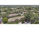 Aerial view of townhomes showcasing mature trees and landscaping in a well-planned community at 4510 Limerick Dr, Tampa, FL 33610