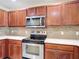 Modern kitchen featuring stainless steel appliances and beautiful countertops at 4510 Limerick Dr, Tampa, FL 33610