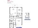Detailed floor plan showcasing a 3-bedroom, 2-bath layout with spacious living areas and a 2-car garage at 4886 Sutherland St # Lot 64, Spring Hill, FL 34609