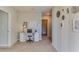 Bright home office featuring a modern desk setup and a neutral color scheme that promotes productivity at 30872 Wild Juniper Ct, Brooksville, FL 34602