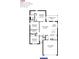 Detailed floor plan showing a three-bedroom, two-bath home with a vaulted ceiling and a two-car garage at 4894 Sutherland St # Lot 65, Spring Hill, FL 34609