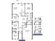 Detailed floor plan showcasing the layout of the home, including bedrooms, kitchen, and living spaces at 13243 Gulf Bay Ln, Spring Hill, FL 34609