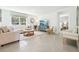 Cozy living room offers stylish furniture, soft lighting, and views of the outdoor greenery, creating a welcoming space at 6052 Shiprock Ave, Spring Hill, FL 34608