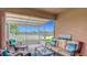 Relaxing screened patio overlooking a serene lake at 6812 Gideon Cir, Zephyrhills, FL 33541