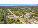 Expansive aerial view of a neighborhood with lush greenery, waterways, and diverse rooftops at 3018 Oceanside St, North Port, FL 34286