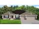 Charming single-story home with neutral siding, two-car garage, well-maintained lawn, and inviting front entrance at 12142 Pine Warbler Ave, Brooksville, FL 34614