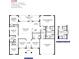 Detailed floor plan showcasing 4 bedrooms, 2 bathrooms, kitchen, living spaces, and a 2-car garage at 16031 Scaup Duck Ave, Weeki Wachee, FL 34614