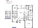 Detailed floor plan showcases the home's layout with four bedrooms, three baths, and attached two-car garage at 2612 Glenridge Dr, Spring Hill, FL 34609