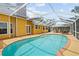 Inviting screened-in pool area with bar, patio furniture, and lush landscaping, perfect for outdoor enjoyment at 10230 289Th E St, Myakka City, FL 34251