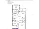 Detailed floor plan showcasing three bedrooms, two bathrooms, and an open-concept living area at 5494 Ocean Breeze Dr, Spring Hill, FL 34609