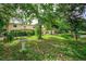 Lush green yard with trees, a bird bath, and a glimpse of a nearby building at 6628 1St N St, St Petersburg, FL 33702