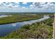 Wide view of property location on the river at 1422 Bayshore Rd, Ruskin, FL 33570