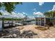 Private boat dock with covered seating area at 1422 Bayshore Rd, Ruskin, FL 33570