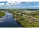 Wide view of property location on the river at 1422 Bayshore Rd, Ruskin, FL 33570