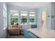 Casual dining area with a view of the pool and backyard at 5330 Silver Sun Dr, Apollo Beach, FL 33572