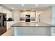 Spacious kitchen island with granite countertops and white cabinets at 12730 Lemon Pepper Dr, Riverview, FL 33578