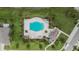 Overhead view of community pool and clubhouse at 12730 Lemon Pepper Dr, Riverview, FL 33578